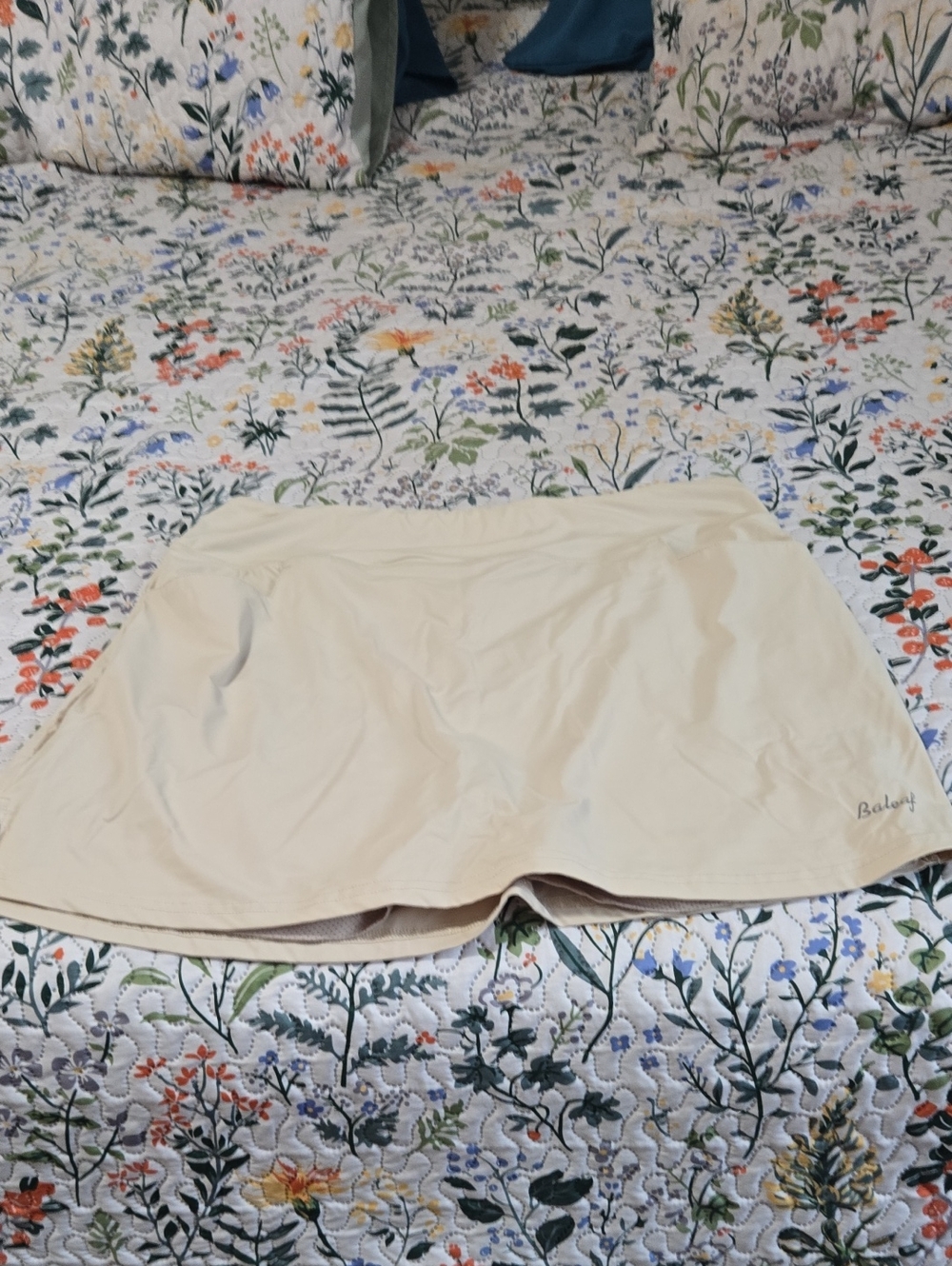 Baleaf Beige Performance Skort with Built-In Shorts